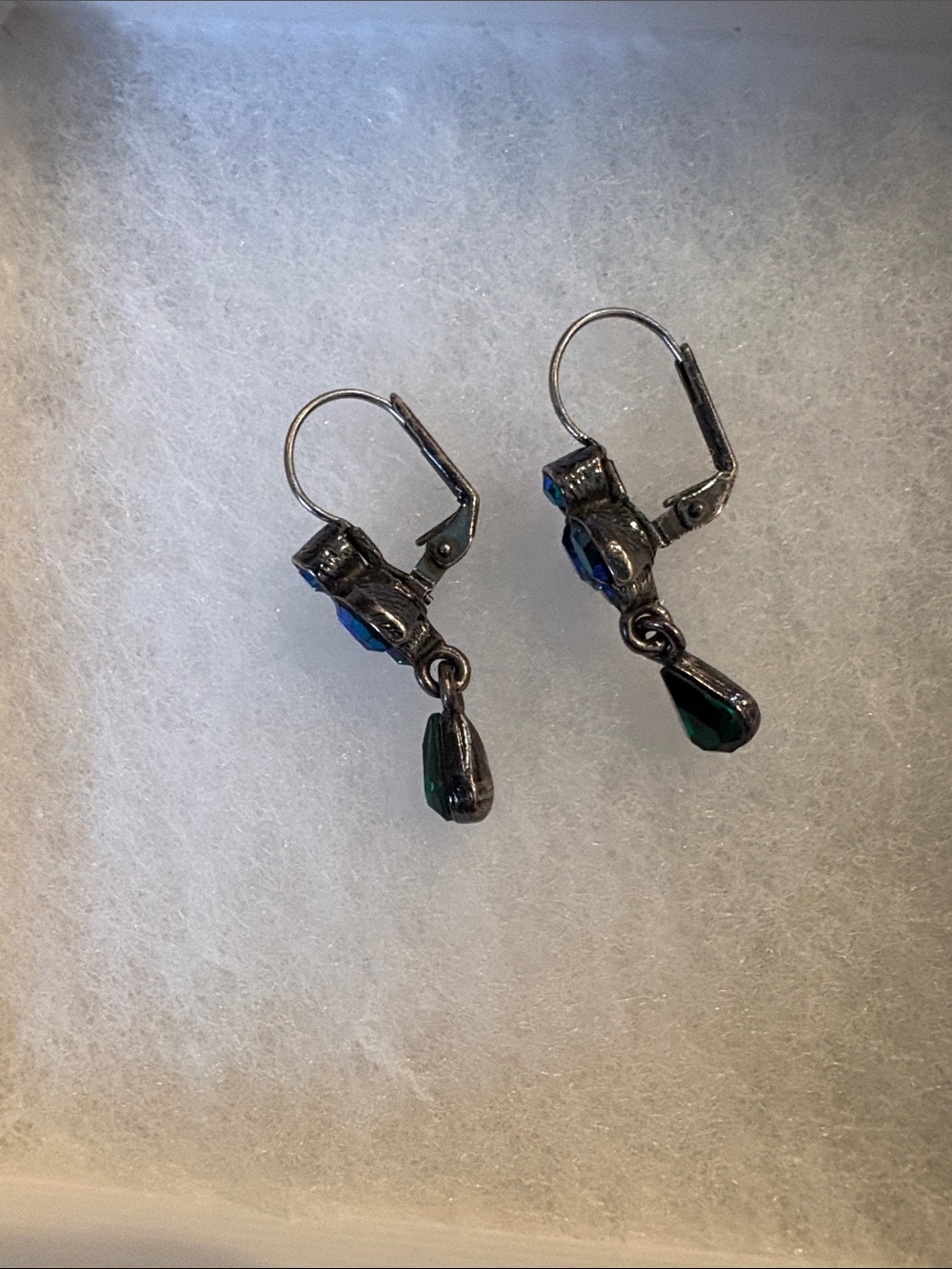 Sorrelli Green Iridescent Teardrop Dangle Earrings - Picture 4 of 4